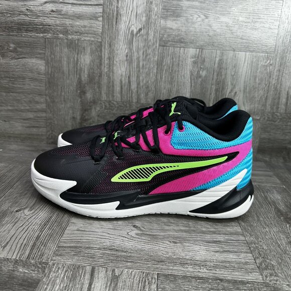 Puma Dagger Men's 10 Black Multicolored Basketball Shoes 311353-01 - Picture 5 of 8